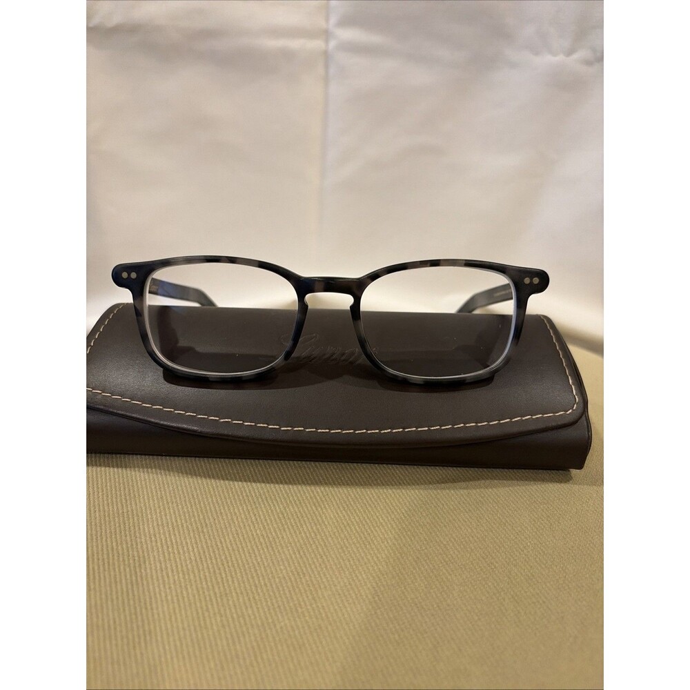 Lunor Eyeglasses Frames Mod.244 Matt Col. 28 Tortoise Rectangle Full Rim W/ Case